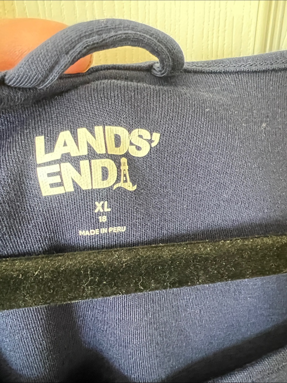 Land's End Women’s Navy Scoop Neck Short Sleeve Shift Dress XL Summer Fall - Picture 2 of 5
